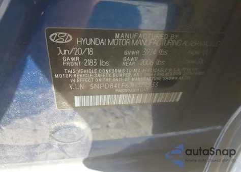 2018 Hyundai Elantra Value Edition из США, поврежденный, VIN 5NPD84LF6JH379933